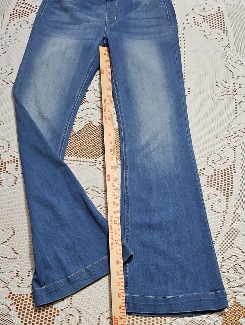 Cello Medium Blue Flare Jeans - Wide Leg - Size Large - Picture 2 of 10